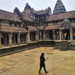 Angkor Wat tour Semi-Private – Temples Guided Tour - walking inside Angkor Wat