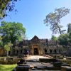 1-day Angkor Wat GRAND LOOP Private tour with air-con minivan [with the famous Banteay Srei temple] at Preah Khan Temple entrance - front view