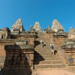 Experience the Ancient Wonders of Angkor on the Unique Pre Rup Tour - Climbing the temple' stairs