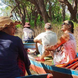 Our Kampong Phluk Tour is a morning tour experience that takes place at the Kampong Phluk Floating Village. This tour includes canoeing through the mangroves as part of the experience.