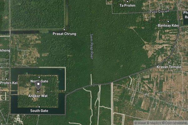 Pinpointing the Location of Ta Prohm Relative to Angkor Wat