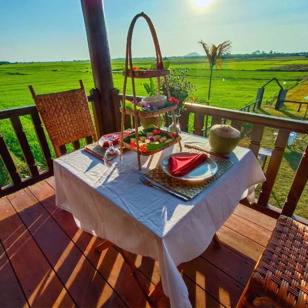 Sightseeing Siem Reap - Sunset Snacks Over the Rice Paddies of Baitang