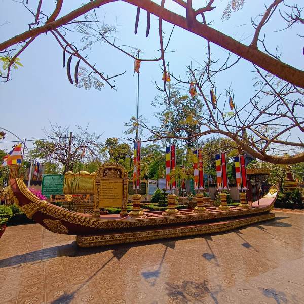 Sightseeing Siem Reap Tour - Royal Golden Boat Shrine Inside a Siem Reap Monastery