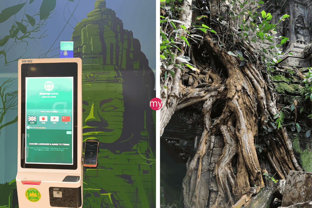 Where can I withdraw USD or Riel from ATMs in Siem Reap