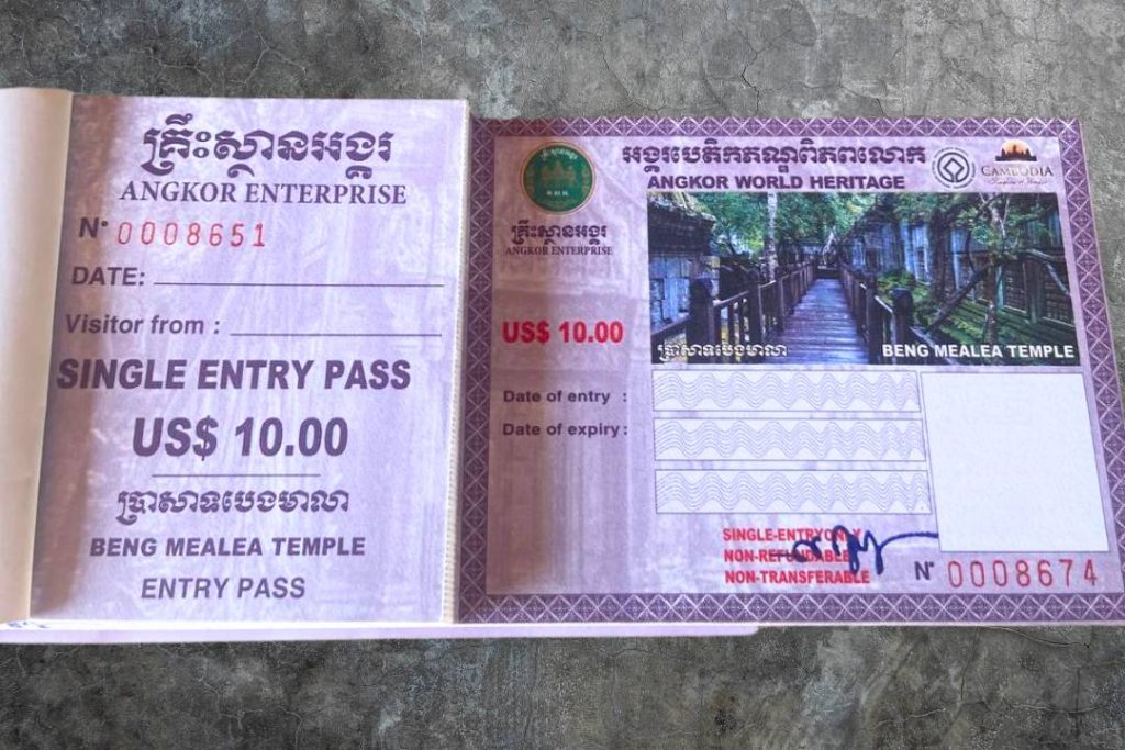 Your Beng Mealea Entrance Fee