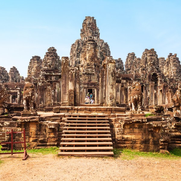 Angkor Wat Sunrise and Sunset Full-Day Tour - Bayon Temple Stone Faces